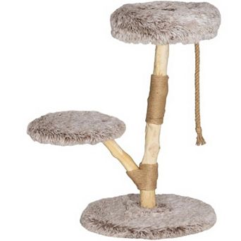 Simple Indoor Cat Tower Solid Wood Frame With Wear Resistant Scratching Surfaces