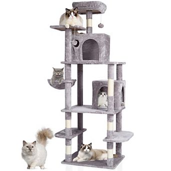 Tall Multi Level Cat Tower With Spacious Condo Spaces And Durable Scratching Posts