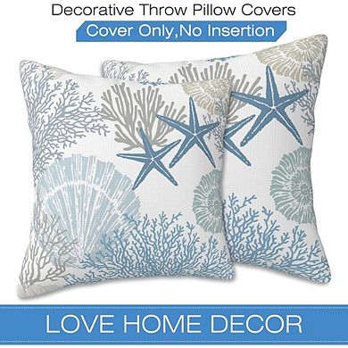 Watercolor Floral Butterfly Throw Pillow Covers Set, Abstract Decorative Cushion Cases