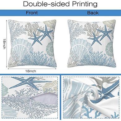 Watercolor Floral Butterfly Throw Pillow Covers Set, Abstract Decorative Cushion Cases