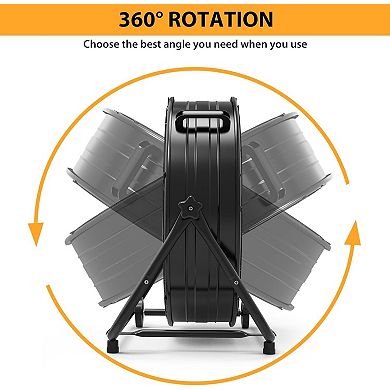 Heavy-Duty High-Speed Floor Fan,Portable with Handle & Casters,for Warehouses, Garages