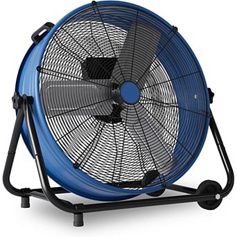 Heavy-Duty High-Speed Floor Fan,Portable with Handle & Casters,for Warehouses, Garages