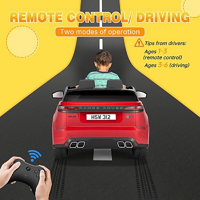 Children's electric car with rocking function, pull rod and remote control