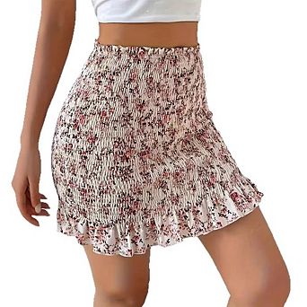 Women's High Waisted Mini Skirt Stretchy Bodycon Casual Skirts