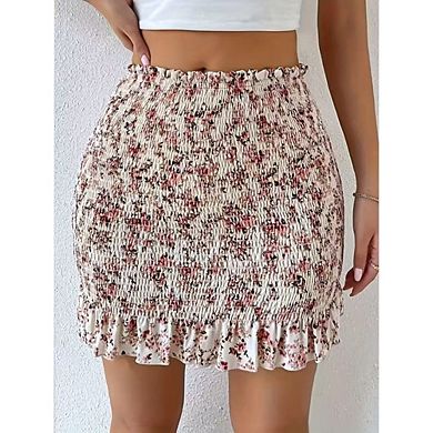 Women's High Waisted Mini Skirt Stretchy Bodycon Casual Skirts