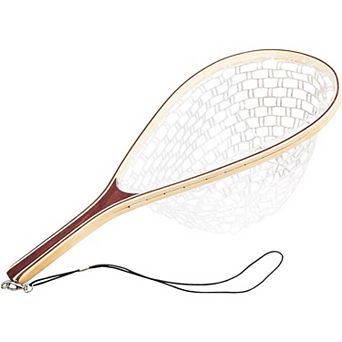 Wooden Handle Lightweight Knotless Rubber Net