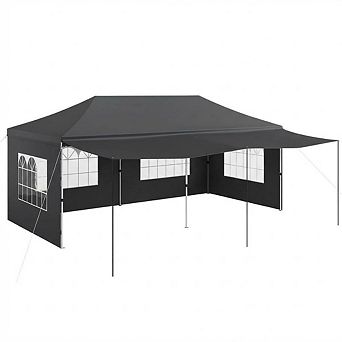 10x20 Commercial Canopy, 420D Oxford, 5 Sidewalls, UV Protect, Roller Bag, 6 Sand Bags