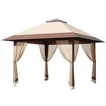 13x13ft Pop-Up Canopy, Mosquito Net & Sidewalls, Waterproof UV