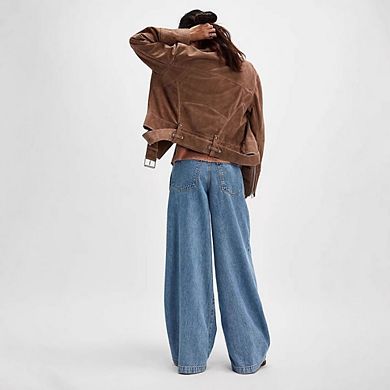 Womens Baggy Jeans High Waisted Relaxed Fit Casual Denim Jeans
