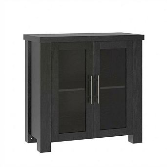 Sideboard Cabinet with Glass Doors and Interior Storage for Dining and Living Spaces