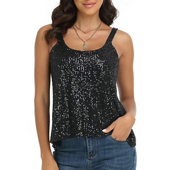 Women's Sequin Swing Cami Tank Top