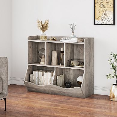 Kids Toy Storage Organizer, 5-Section Bookshelf Cubby