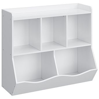 Kids Toy Storage Organizer, 5-Section Bookshelf Cubby