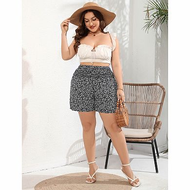 Women's Plus Size Smocked Waist Shorts