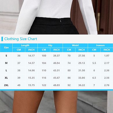 Women's High Waisted Wrap Skort Asymmetrical Hem Shorts with Zipper Back