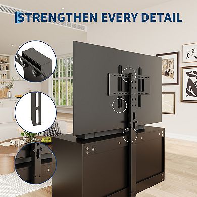 Entertainment Center with Storage Drawers TV Stand with Adjustable Mount Media Console