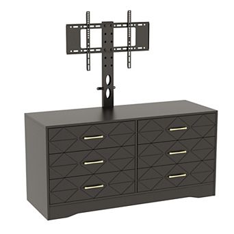 Entertainment Center with Storage Drawers TV Stand with Adjustable Mount Media Console