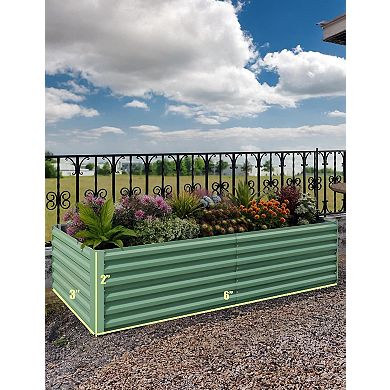 Galvanized Raised Garden Bed Outdoor,Rust-Resistant Raised Garden Beds for Gardening