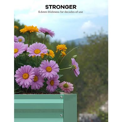Galvanized Raised Garden Bed Outdoor,Rust-Resistant Raised Garden Beds for Gardening