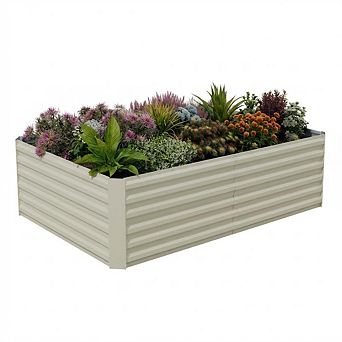 Galvanized Raised Garden Bed Outdoor,Rust-Resistant Raised Garden Beds for Gardening