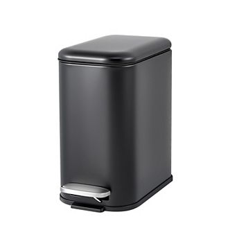 Compact Stainless Steel Trash Can, Removable Inner Bucket, Durable Pedal, Portable Handle
