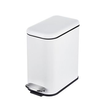 Compact Stainless Steel Trash Can, Removable Inner Bucket, Durable Pedal, Portable Handle