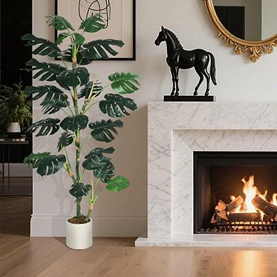 Artificial Monstera Deliciosa Plant, For Living Room, Office, Bedroom