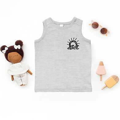 Sun and Waves Sketch - Toddler Graphic Tank