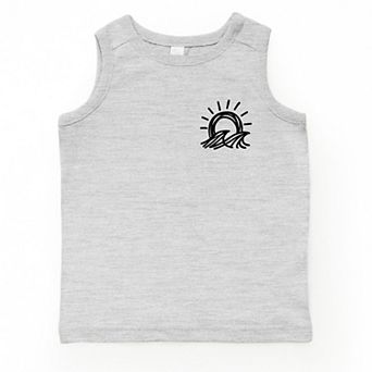 Sun and Waves Sketch - Toddler Graphic Tank
