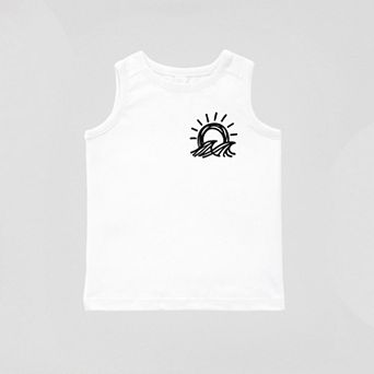 Sun and Waves Sketch - Toddler Graphic Tank