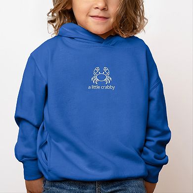 A Little Crabby Outline - Toddler Hoodie