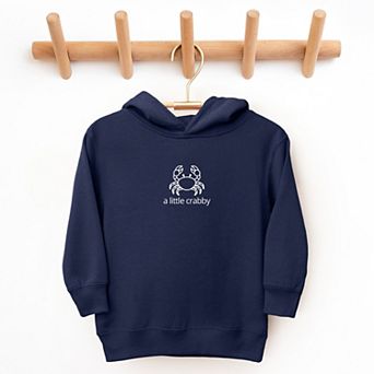 A Little Crabby Outline - Toddler Hoodie