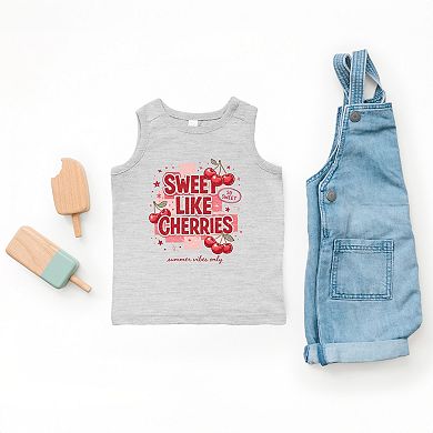 Sweet Like Cherries Summer Vibes - Toddler Graphic Tank