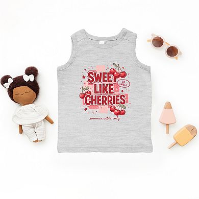 Sweet Like Cherries Summer Vibes - Toddler Graphic Tank