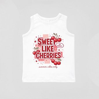 Sweet Like Cherries Summer Vibes - Toddler Graphic Tank