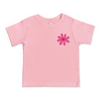 Happy Vibes Flower - Toddler Short Sleeve Graphic T-Shirt