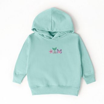 Embroidered Crab Starfish Tail - Toddler Hoodie