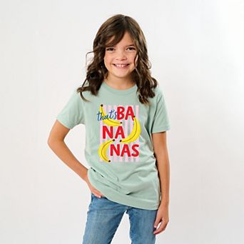 That's Bananas Stripes - Youth Short Sleeve Graphic T-Shirt