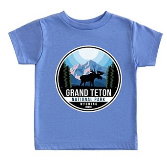 Grand Teton National Park Badge - Toddler Short Sleeve Graphic T-Shirt