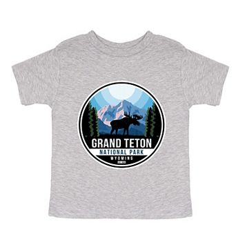 Grand Teton National Park Badge - Toddler Short Sleeve Graphic T-Shirt