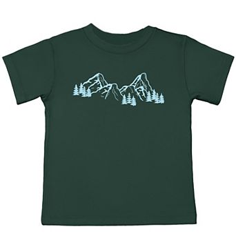 Mountain Range and Trees - Toddler Short Sleeve Graphic T-Shirt