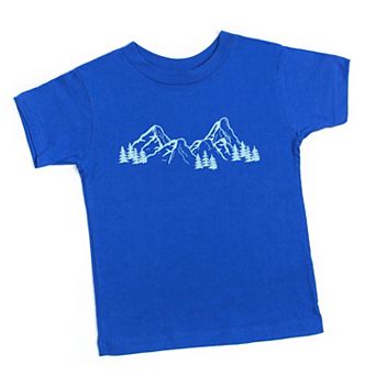 Mountain Range and Trees - Toddler Short Sleeve Graphic T-Shirt
