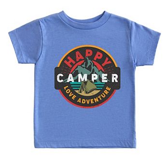 Happy Camper Badge - Toddler Short Sleeve Graphic T-Shirt