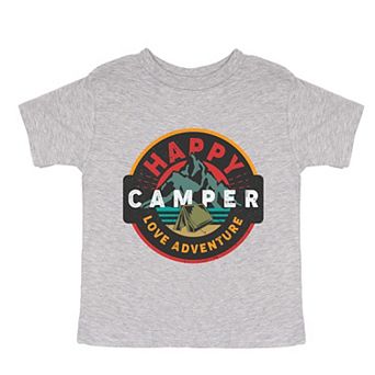 Happy Camper Badge - Toddler Short Sleeve Graphic T-Shirt