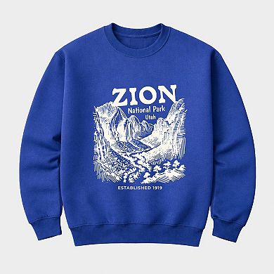 Zion National Park Established 1919 - Men's Graphic Sweatshirt