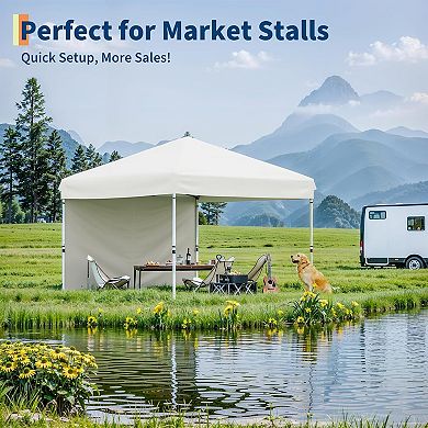 Pop Up Canopy Tent with Sidewalls Instant Outdoor Gazebo Waterproof Event Shelter