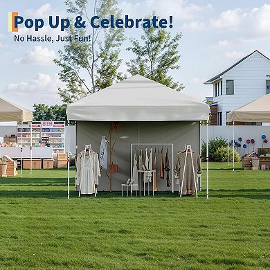 Pop Up Canopy Tent with Sidewalls Instant Outdoor Gazebo Waterproof Event Shelter