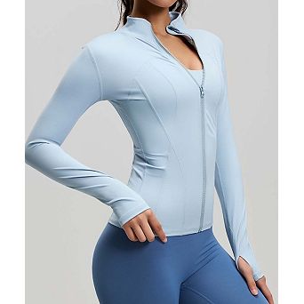 Women's Full-Zip Athletic Jacket Stand Collar Performance Workout Top