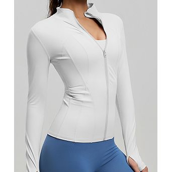 Women's Full-Zip Athletic Jacket Stand Collar Performance Workout Top