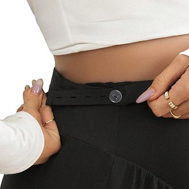 Maternity Over-the-Belly Workout Pants Adjustable Support Lounge Joggers